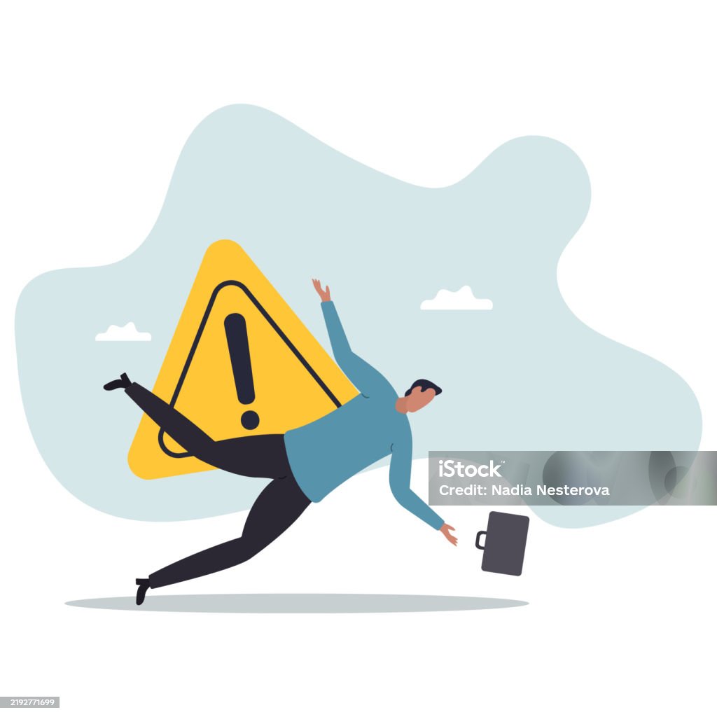 Warning Mistake Caution Or Mistake Attention Risk Alarm With Exclamation Point Symbol ...