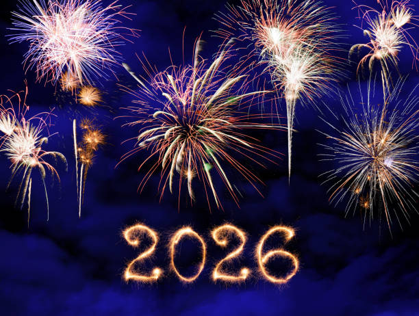 istock Sparkling New Year 2026 with fireworks 2192772886