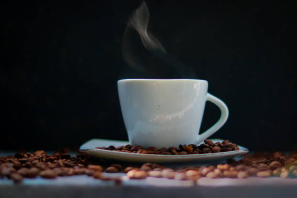 abstract cute inflate effect coffee pattern 3D background
