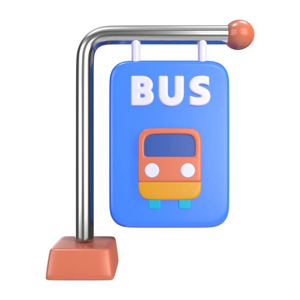 This is a Bus Shelter 3D Render Illustration Icon. High-resolution JPG file isolated on a white background.