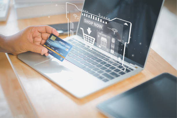 istock Online payment credit card, concept online shopping by application 4.0 technology, customer use laptop online store and shopping Payment  E-commerce Digital Transactions Marketplace digital platform. 2192776455