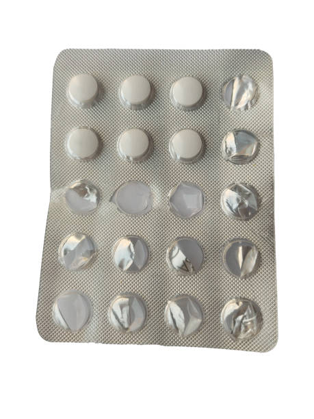 istock A blister pack of pills on a white background 2192778501