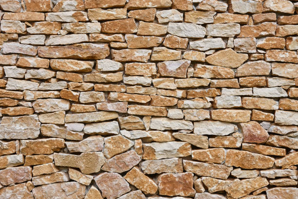 istock Stone textured wall in brown color. Natural rocky background. Horizontal 2192779091