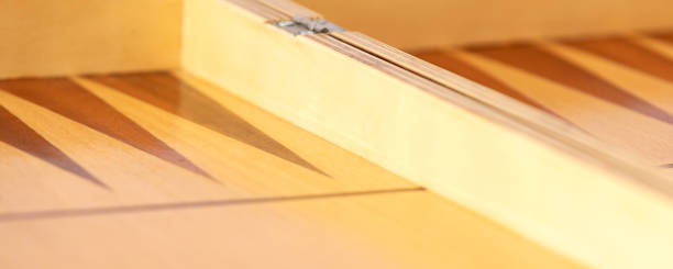 istock Partial view of backgammon game board, banner 2192779453