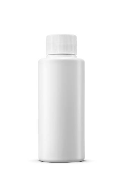 istock Small 100ml plastic bottle for cosmetics, chemicals, detergents isolated on white. 2192779643