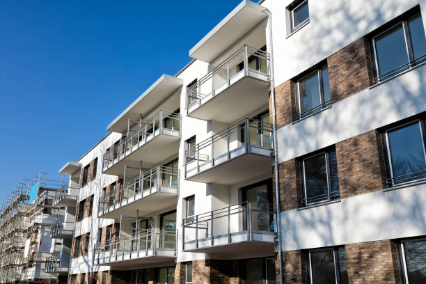 istock Modern New Architecture, Apartment Building with Balconies 2192781481