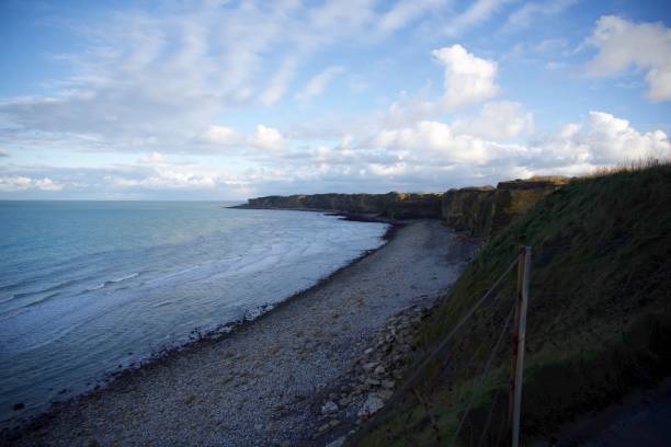 istock Rocky coastline and cliffs in Normandy, France. 2192782057