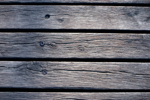 an old wooden wall with nails