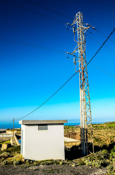 istock A tall power pole with wires coming out of it 2192794209