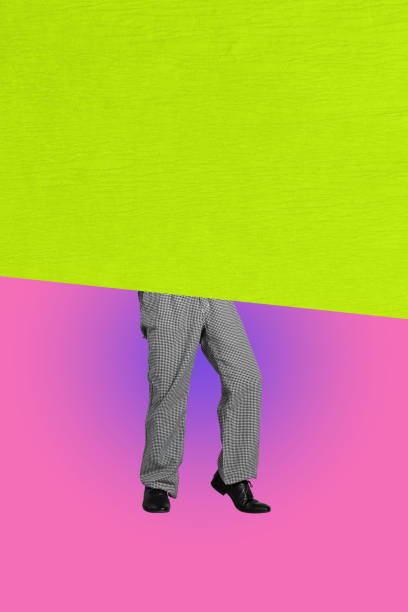 istock Vertical picture artwork collage of abstract headless person dancing having fun dynamic rhythm moves isolated on green pink background 2192797599