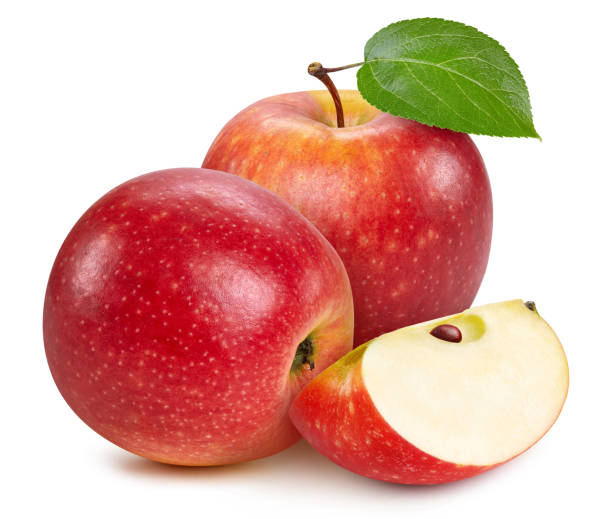 istock Red apple fruits isolated on white background 2192797975