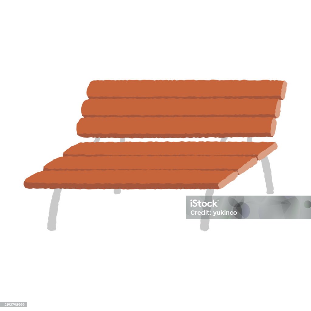 Vector Bench Simple Simple Wooden Bench Handdrawn Style Illustration Stock Illustration ...