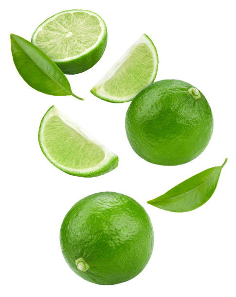 istock Fresh organic lime isolated on white background 2192799026