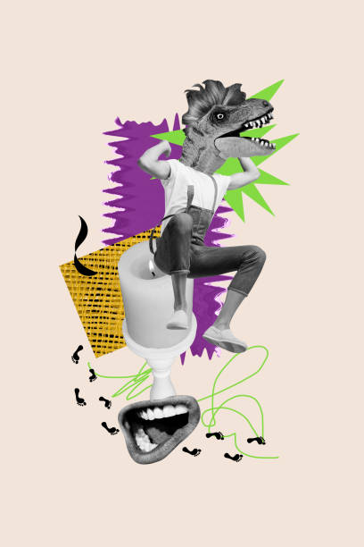 istock 3d abstract creative artwork template collage of funny dinosaur head man candle light festive weird freak bizarre unusual fantasy billboard 2192799423