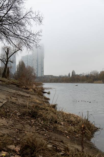 istock Foggy morning at Rusanivka channel 2192800203