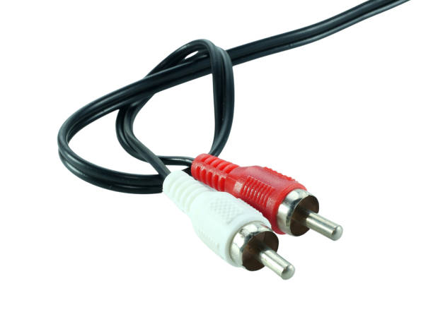 istock Wire cable of usb and adapter isolated on white background with clipping path.Electronic Connector.Selection focus. 2192800585