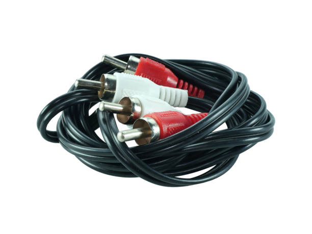 istock Wire cable of usb and adapter isolated on white background with clipping path.Electronic Connector.Selection focus. 2192800590