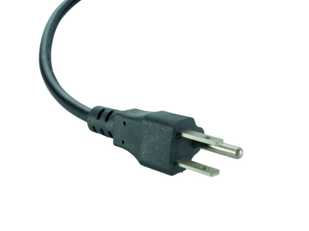 istock Wire cable of usb and adapter isolated on white background with clipping path.Electronic Connector.Selection focus. 2192800623