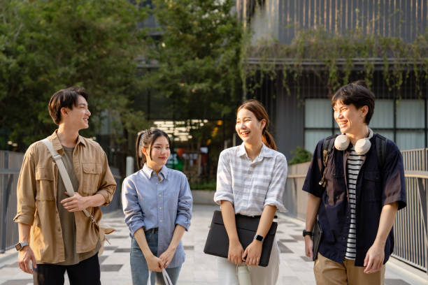 istock Group of coworkers leaving office after work 2192801018