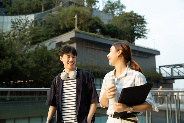 istock Two business people coworkers discussing work during a break 2192801144