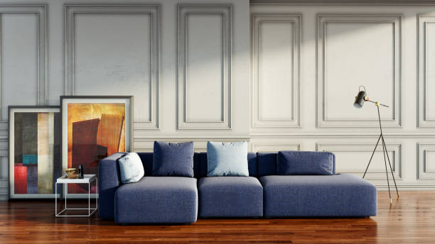 istock Large luxury modern bright interiors Living room mockup illustration 3D rendering image 2192804080
