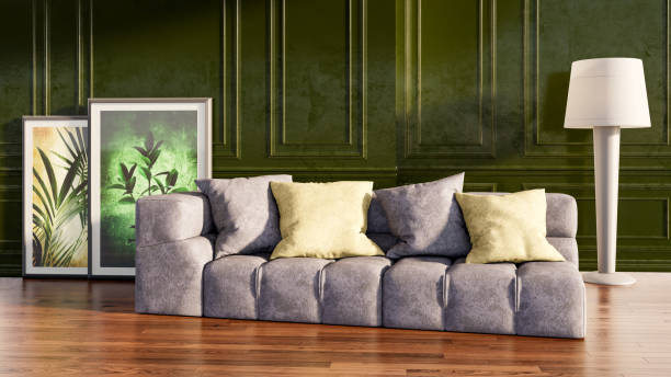 istock Large luxury modern bright interiors Living room mockup illustration 3D rendering image 2192804095
