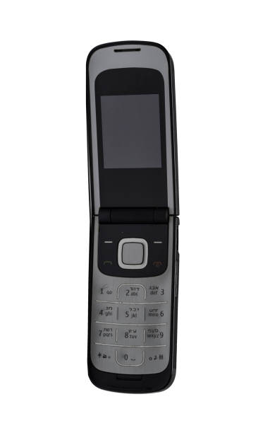 istock Retro mobile phone with a classic button design on a transparent background. The high resolution and transparent background make it perfect for use in advertising, illustrations, and design projects. 2192805759