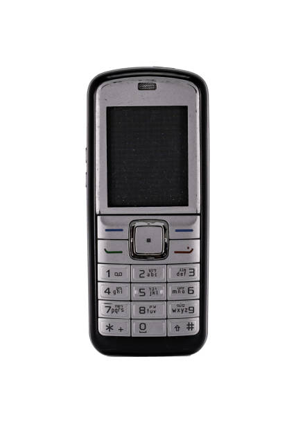 istock Retro mobile phone with a classic button design on a transparent background. The high resolution and transparent background make it perfect for use in advertising, illustrations, and design projects. 2192806282