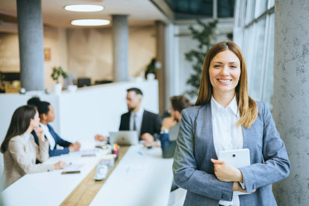 istock Professional woman with tablet at office 2192806835