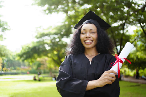 istock Young graduated student portrait in the university graduation ceremony. 2192808771
