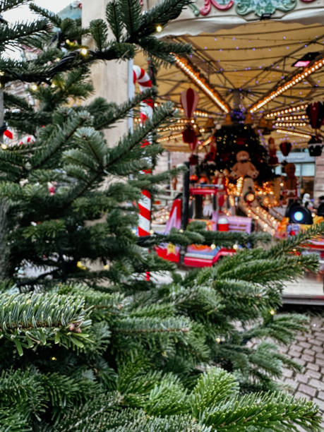 istock Christmas Tree at a Christmas Market 2192808817