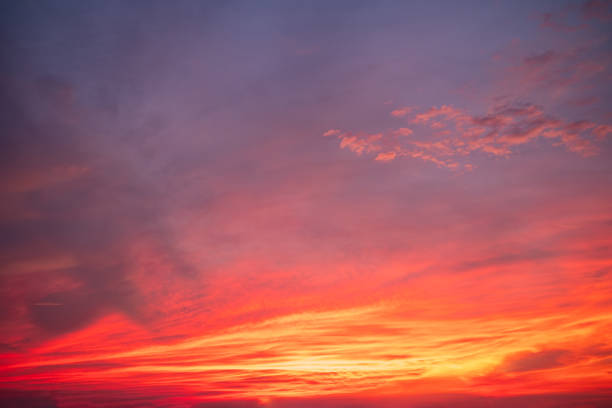istock Sky,sunset, beautiful , luxury soft gradient orange gold clouds and sunlight on the blue sky perfect for the background, Sunrise on morning or everning in winter warm time ,Twilight summer,silhouette 2192811866