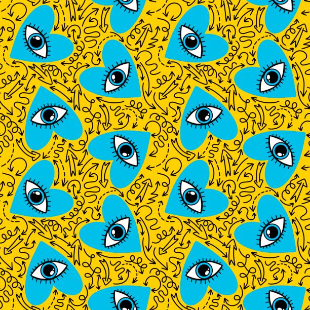istock Valentines cartoon hearts seamless pattern for wrapping paper and fabrics 2192814164
