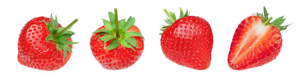 istock Collection of strawberry on white 2192814746