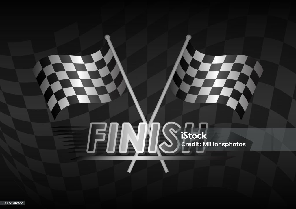Finish Racing Background Finish Racing Background With Finish Text Concept Racing Checkered Flag ...