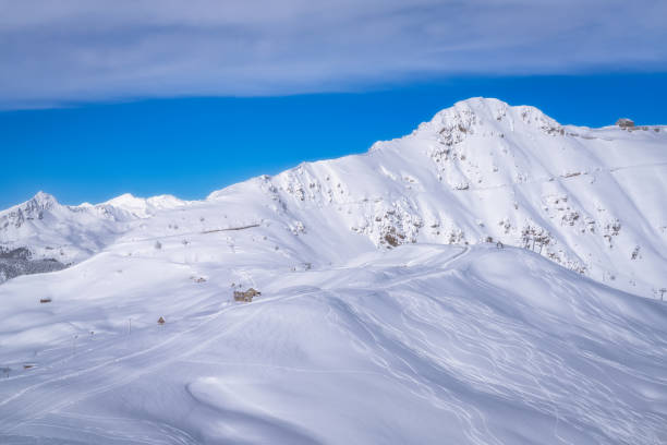 istock Majestic SnowCapped Mountains Rising Beautifully Under a Clear, Bright Blue Sky, Creating a Scenic Panorama 2192816243