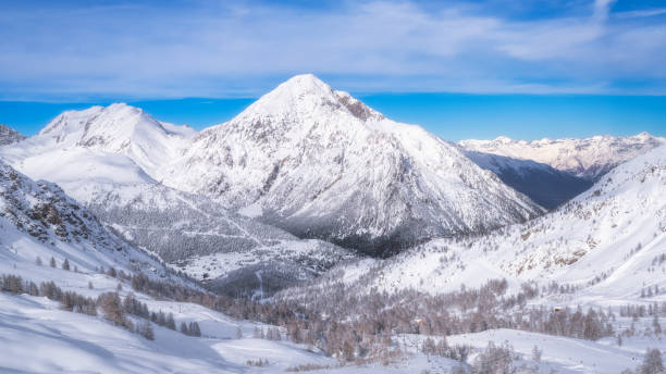 istock A Majestic SnowCapped Mountain Landscape Spreads Beneath a Clear Blue Sky, Inviting Exploration and Wonder 2192817378