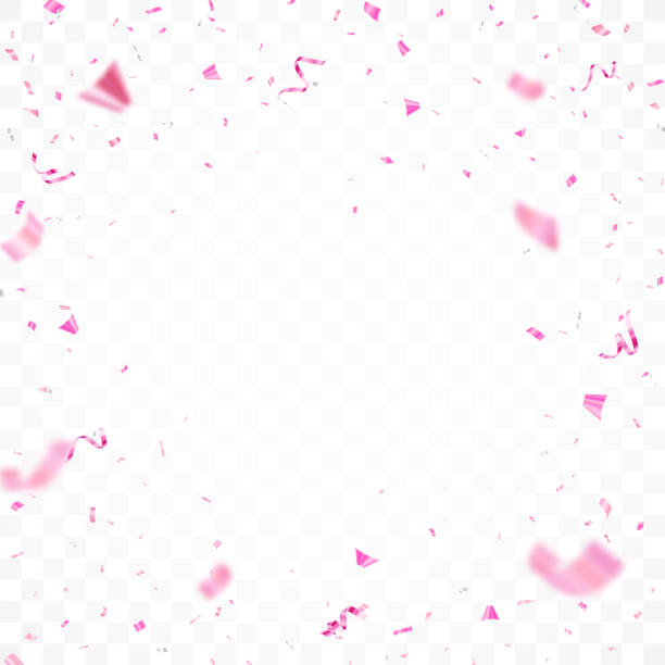 istock Beautiful pink confetti banner for party and celebration background 2192818715