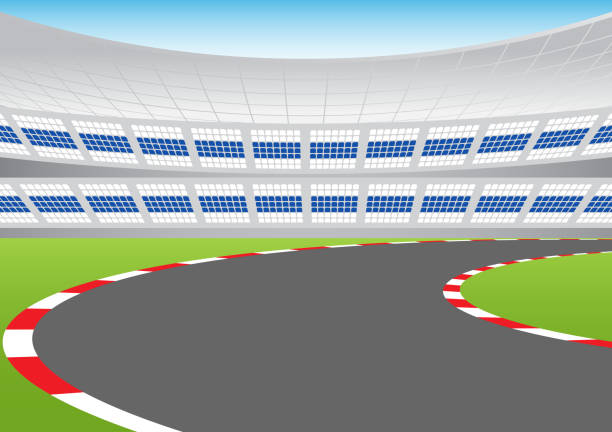 istock Asphalt Racing Track. Go-kart track. Race track road. 2192821379