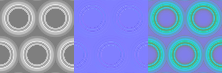 Round Tile Modern Seamless Tiled Texture Height Map Normal Map Rgb Mask ...