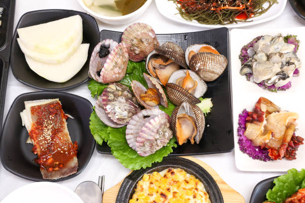 istock Korean seafood. Steamed clams 2192824348
