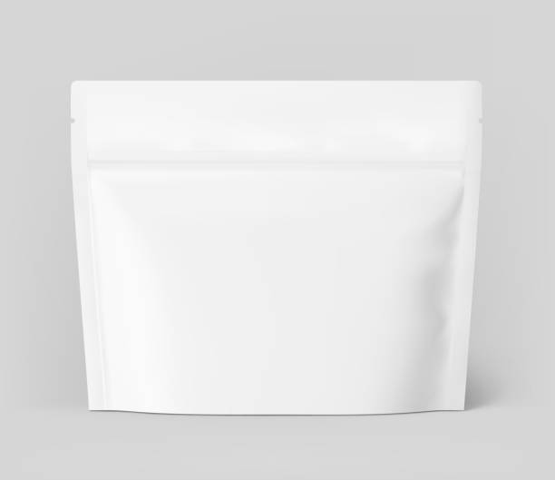 istock Realistic stand up pouch bag mockup with ziplock and transparent shadow. 2192827317