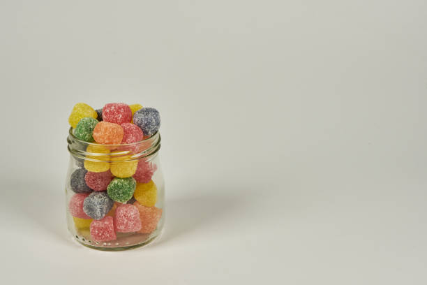 istock Jelly bean candies, sugar coated, on a white background 2192828251
