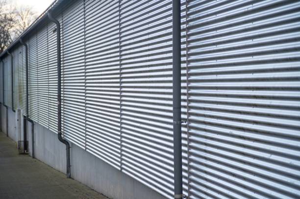 istock Industrial building with corrugated metal siding 2192828705