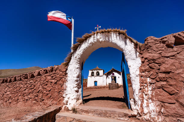 Small church of Machuca in San Pedro de Atacama, colonial church Chile