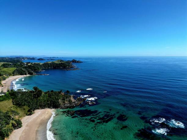 istock Aerial view of pristine beach and turquoise ocean. 2192832319