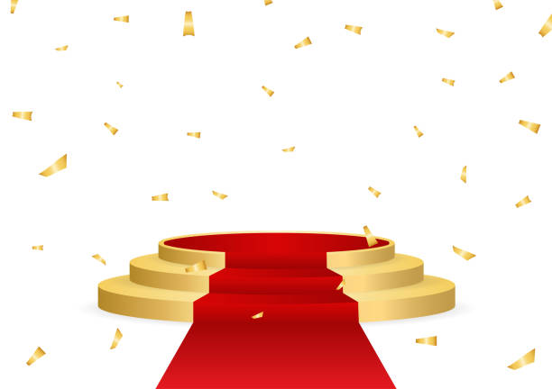 istock Stage Podium with Red Carpet. Winner Podium. Award Ceremony or  Event Exhibition . 2192832620