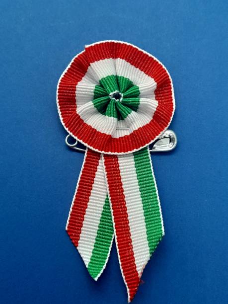 istock Hungarian national cockade with blue background 2192836048