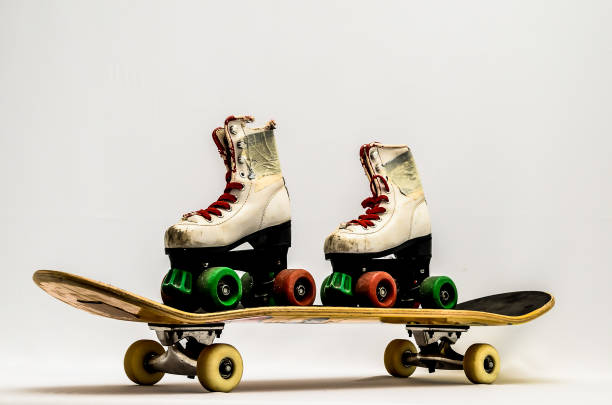 istock Two skates are on a skateboard 2192838950