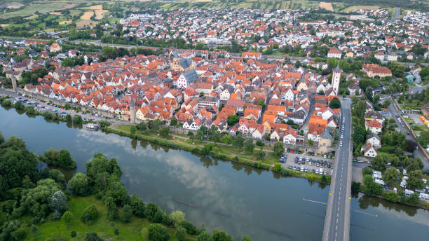 istock Panoramic view over Karlstadt, River Main, Germany 2192841324